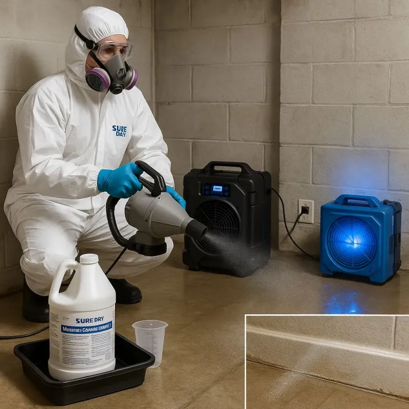 Sanitization and Odor Removal process in Hollis Center, ME
